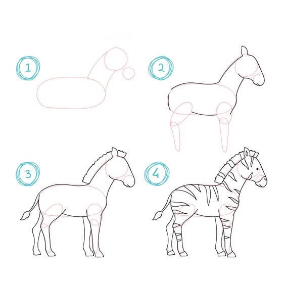 Desenhos de Estampa de zebra grátis