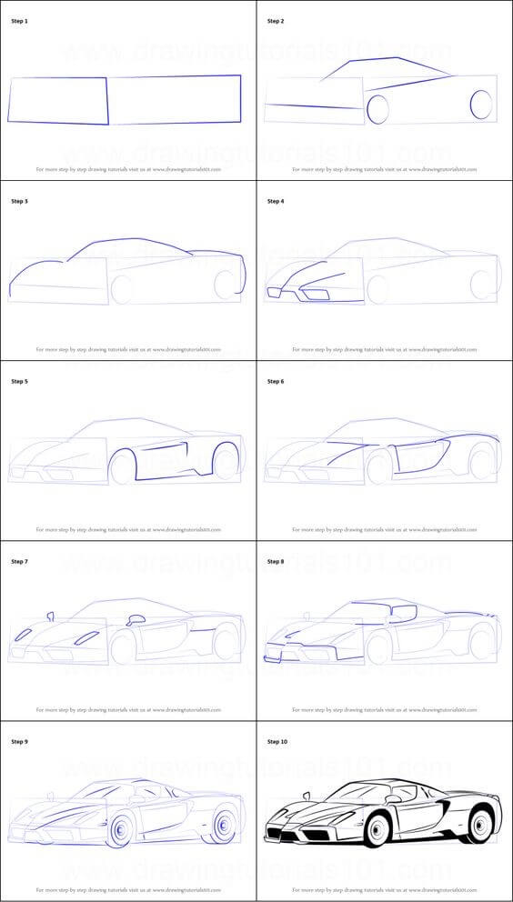 Desenhos de Ferrari carro antigo grátis