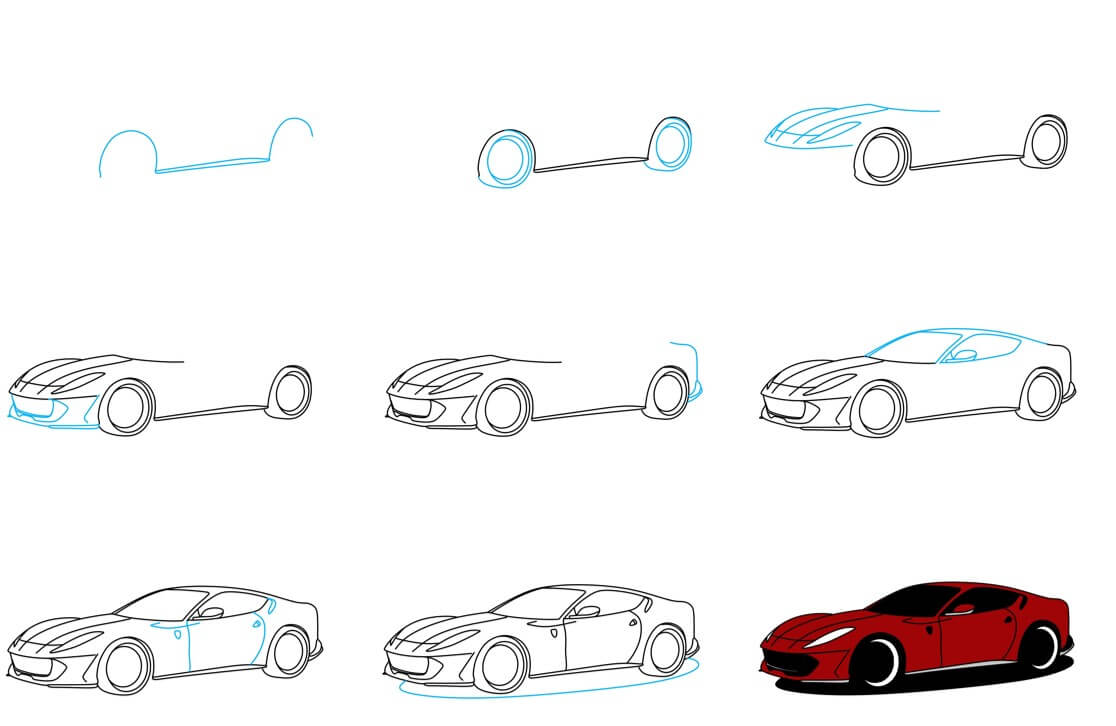 Desenhos de Ferrari carro básico