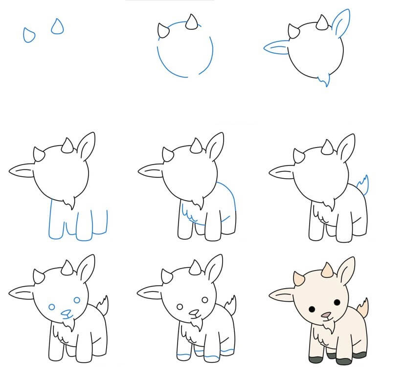 Desenhos de Filhote de cabra