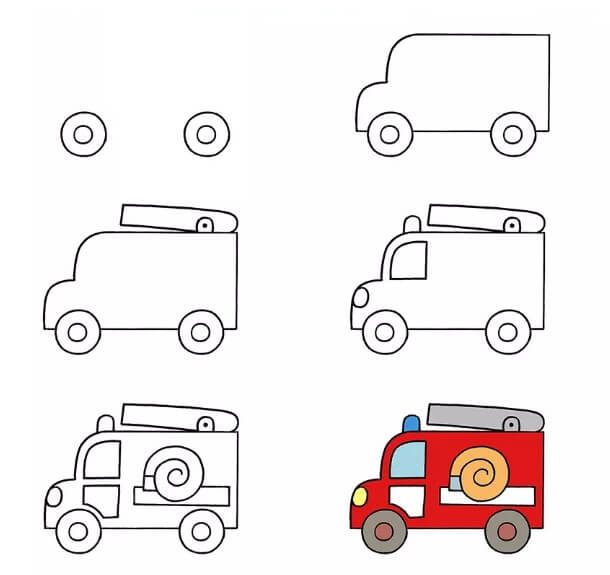 Desenhos de Fire truck idea (11)