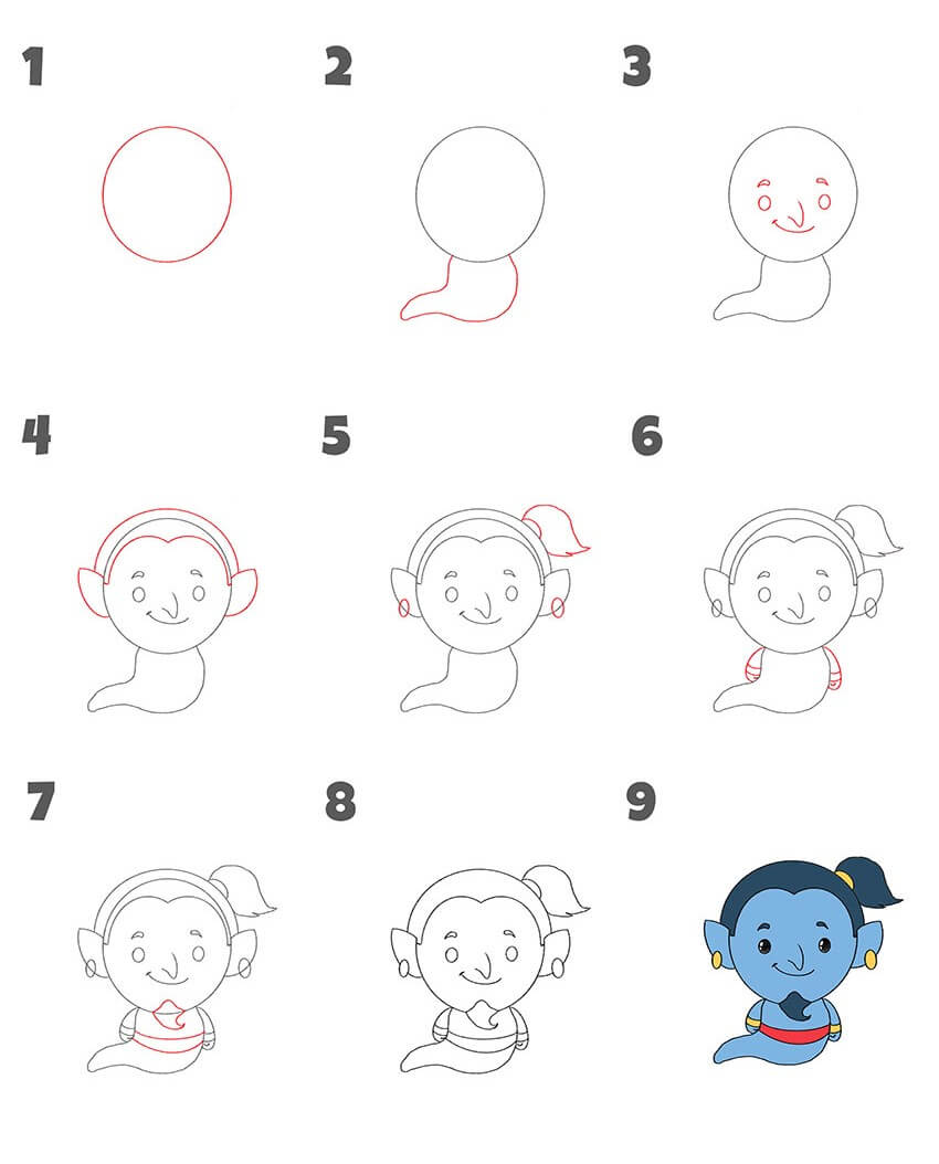 Desenhos de Gênio engraçado
