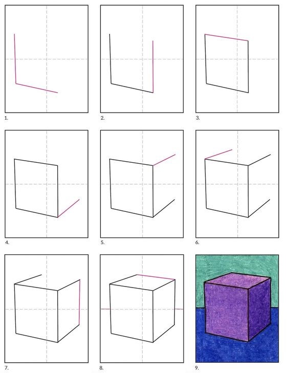 Desenhos de Grade de Cubos