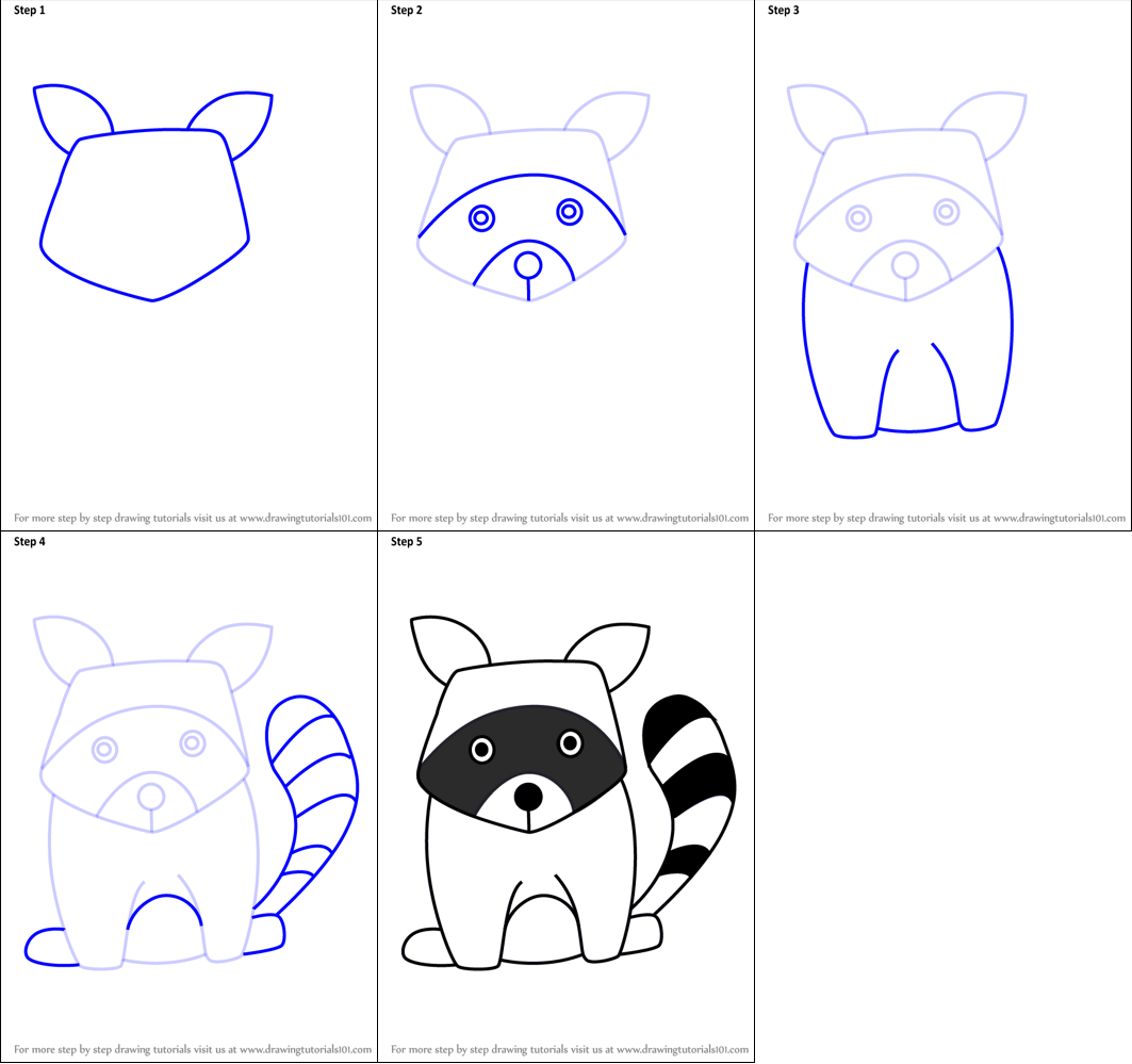 Desenhos de Guaxinim simples