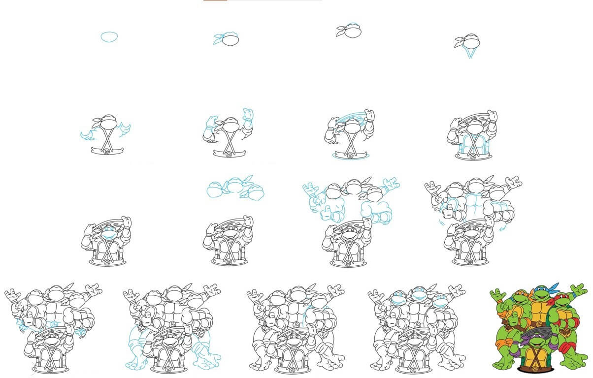 Desenhos de Tartaruga Ninja