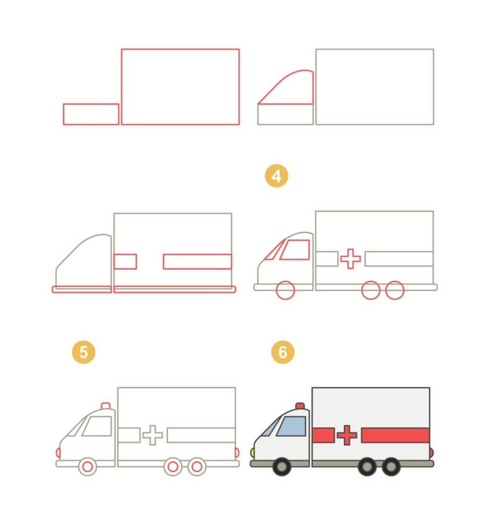 Desenhos de Imagem de ambulância