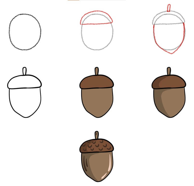 Desenhos de Imagem de bolota