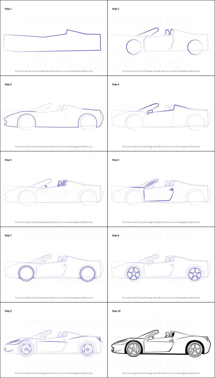 Desenhos de Imagem detalhada carro Ferrari