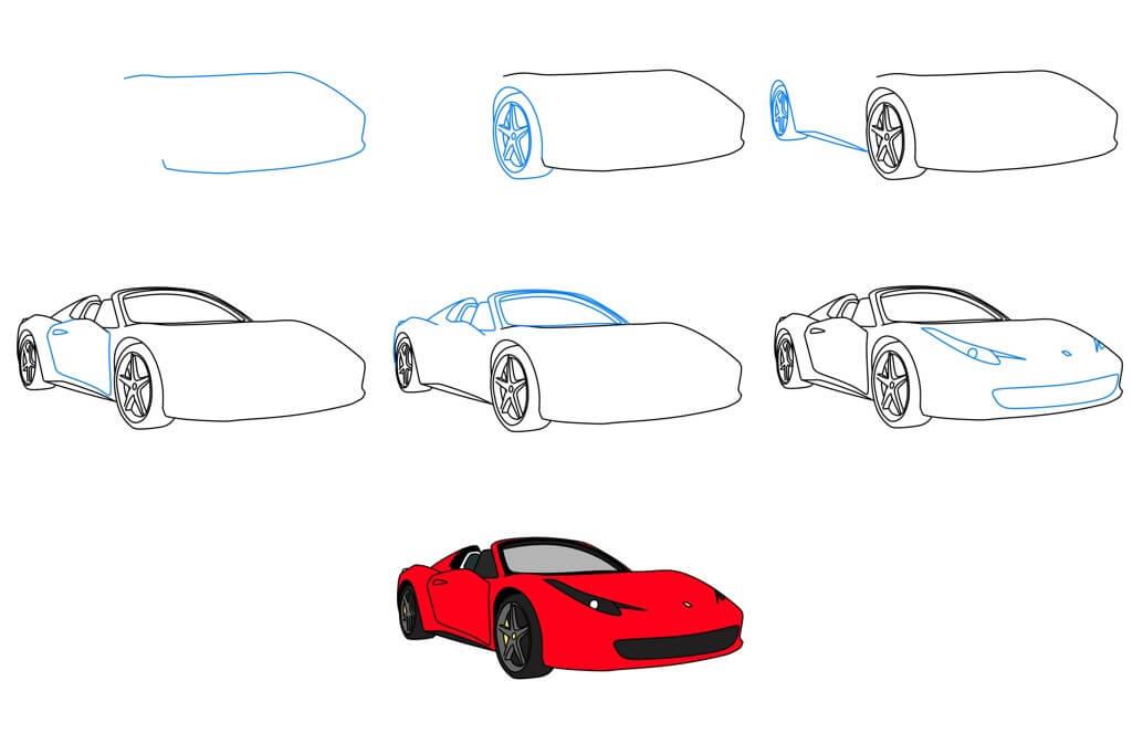Desenhos de Imagem do carro Ferrari