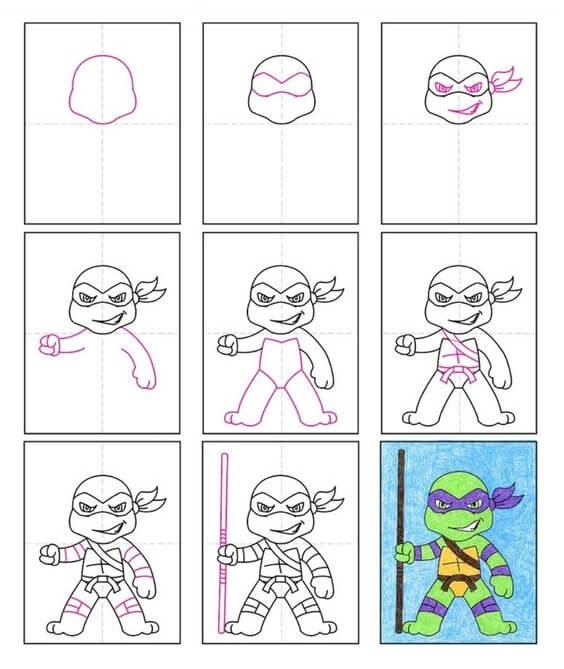 Desenhos de Imagem gratuita da tartaruga ninja