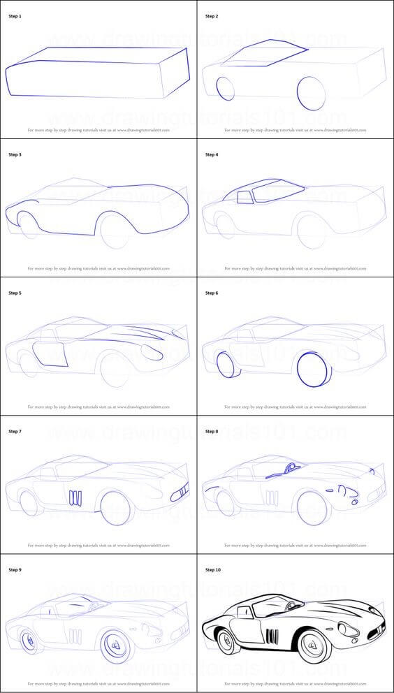 Desenhos de Imagem simples carro Ferrari