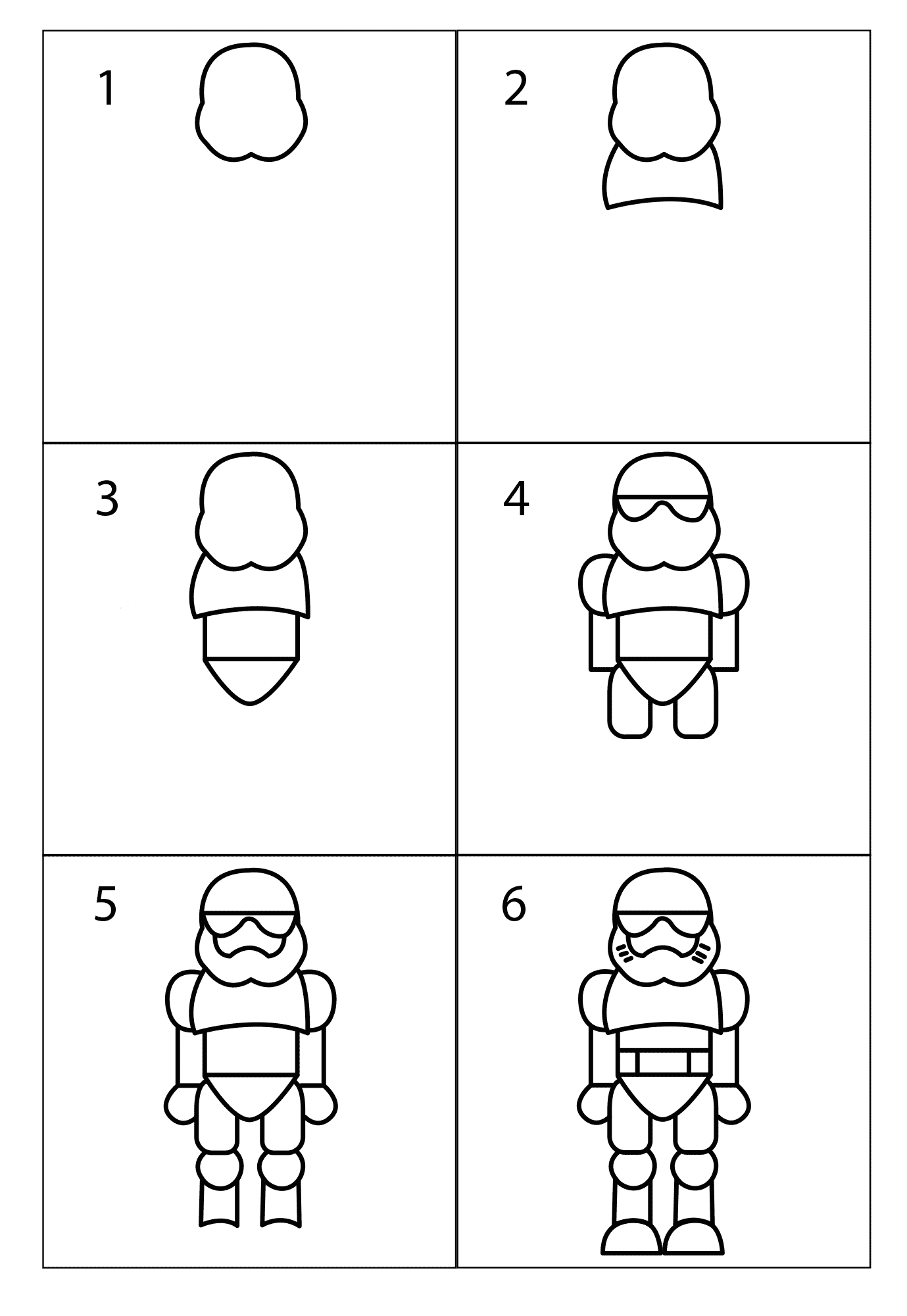 Desenhos de Imagem simples de Stormtrooper