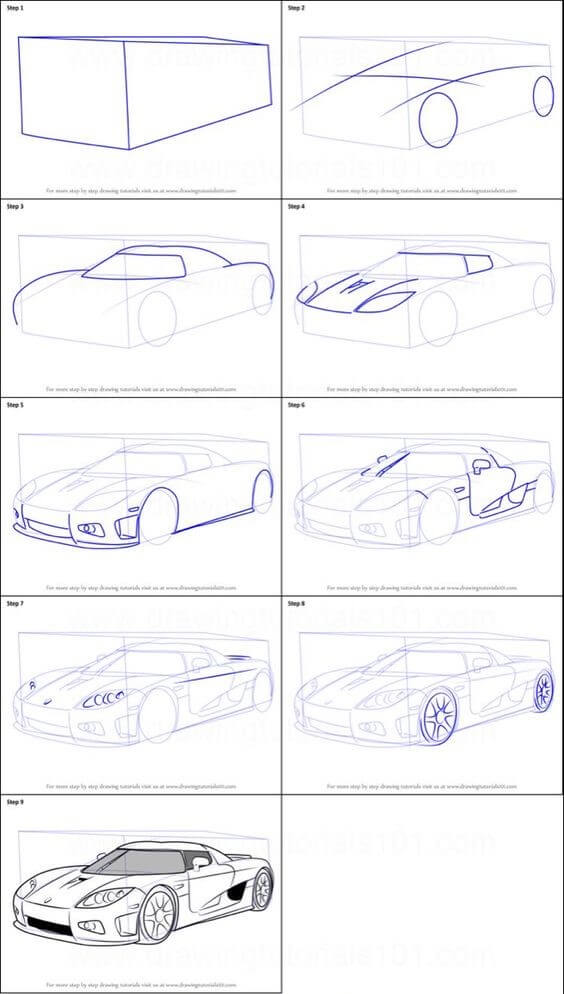 Desenhos de Impressão gratuita de carro Ferrari