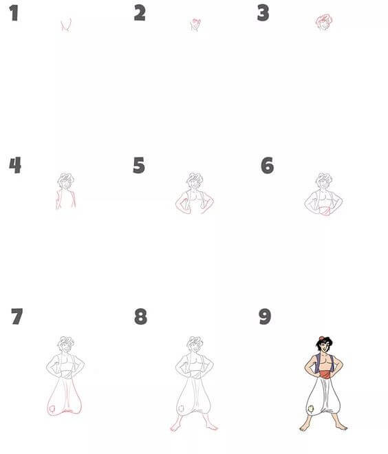 Desenhos de Impressão gratuita do Aladdin