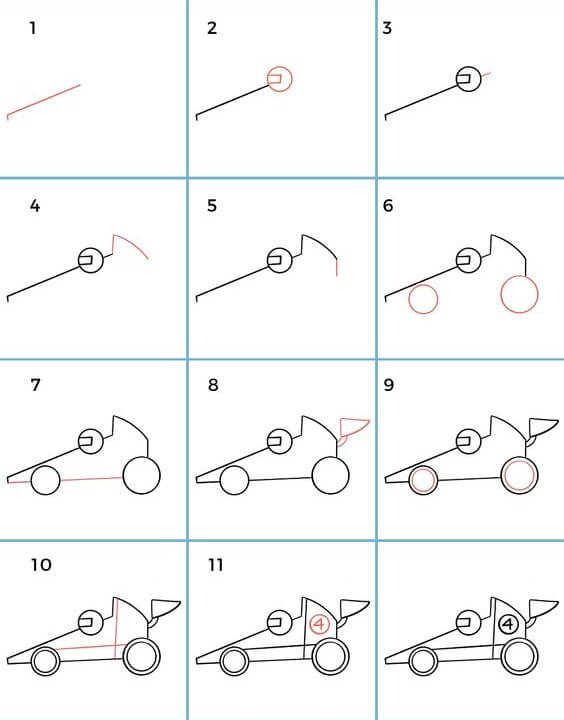 Desenhos de Imprimir carro de corrida F1