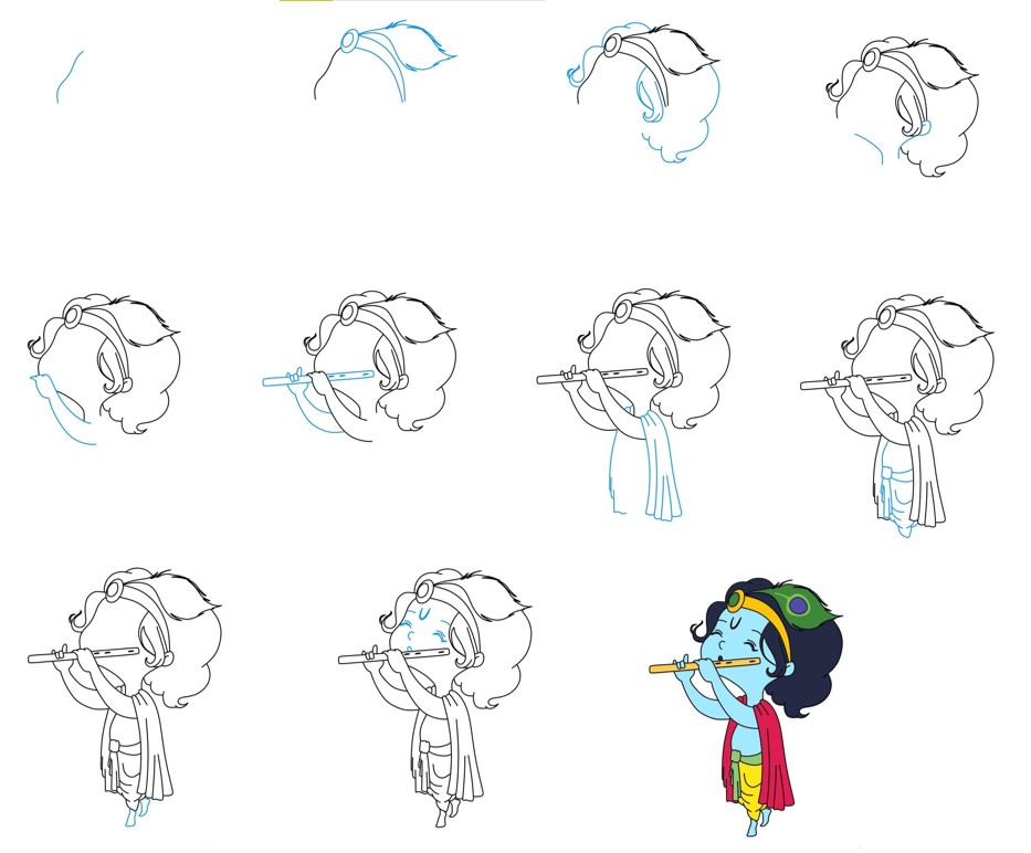 Desenhos de Krishna fofo