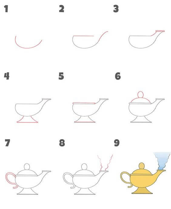 Desenhos de Magic lamp (1)