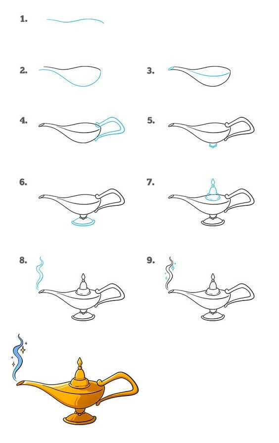 Desenhos de Magic lamp (2)