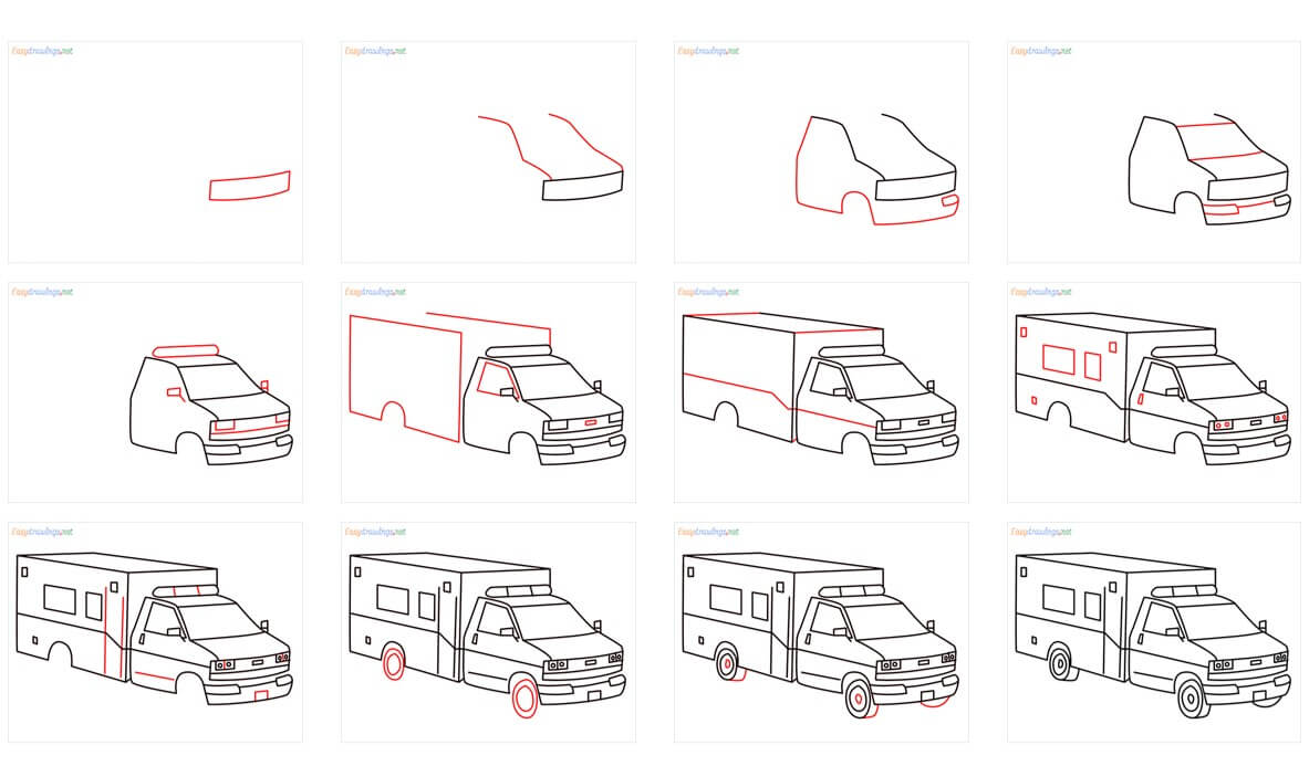 Desenhos de Noções básicas de ambulância