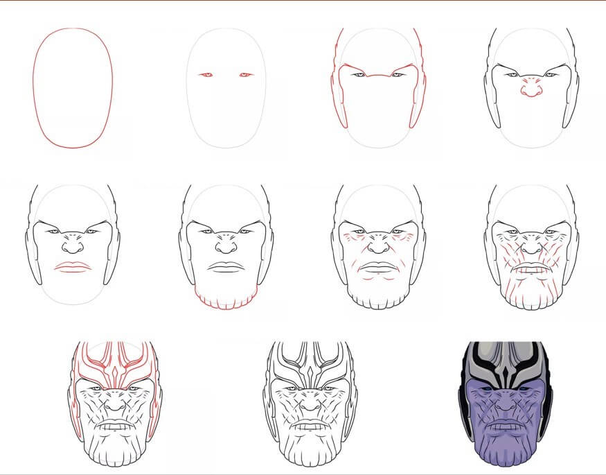 Desenhos de O rosto de Thanos