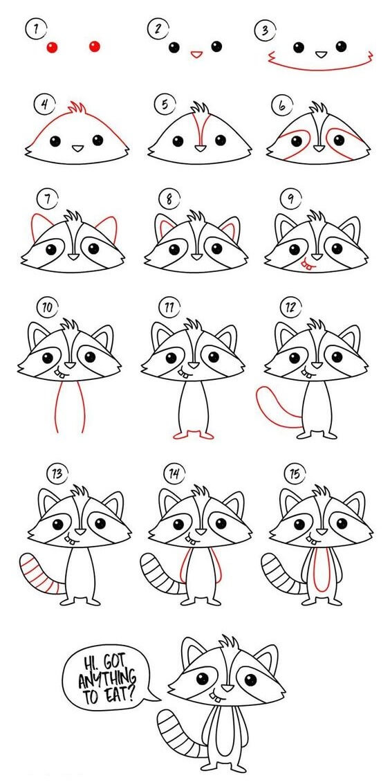 Desenhos de Raccoon idea (11)