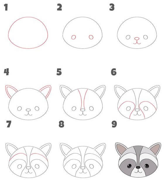 Desenhos de Raccoon idea (14)