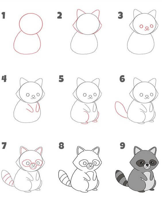 Desenhos de Raccoon idea (15)