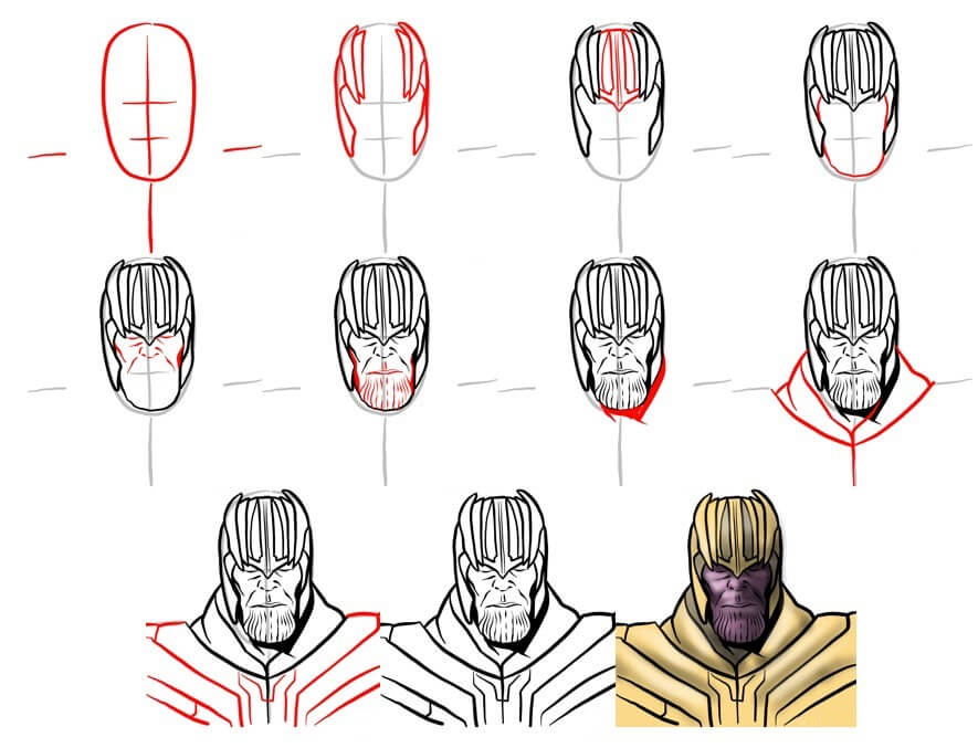 Desenhos de Thanos portraint