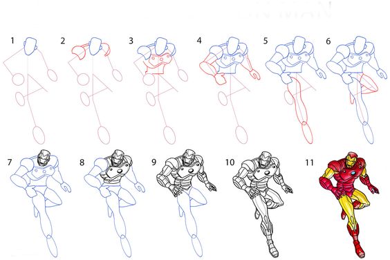 Desenhos de Salto do Homem de Ferro