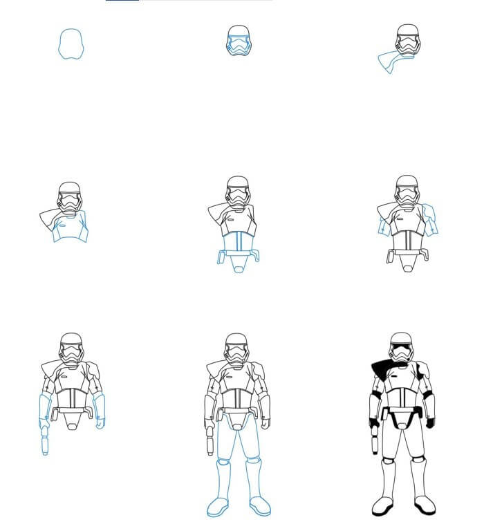 Desenhos de Stormtrooper em pé