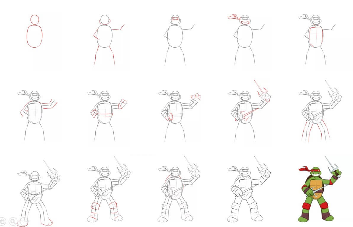 Desenhos de Tartaruga ninja irritada