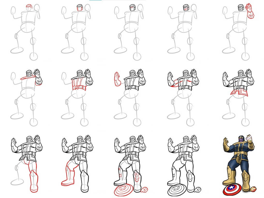 Desenhos de Thanos forte