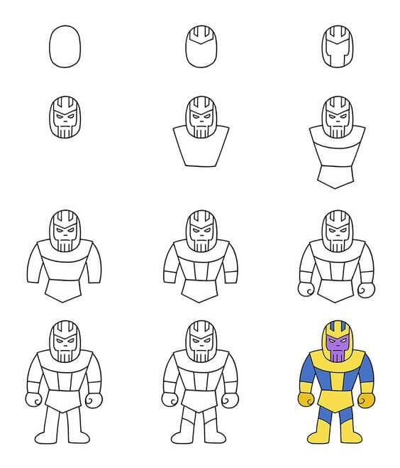 Desenhos de Thanos para crianças