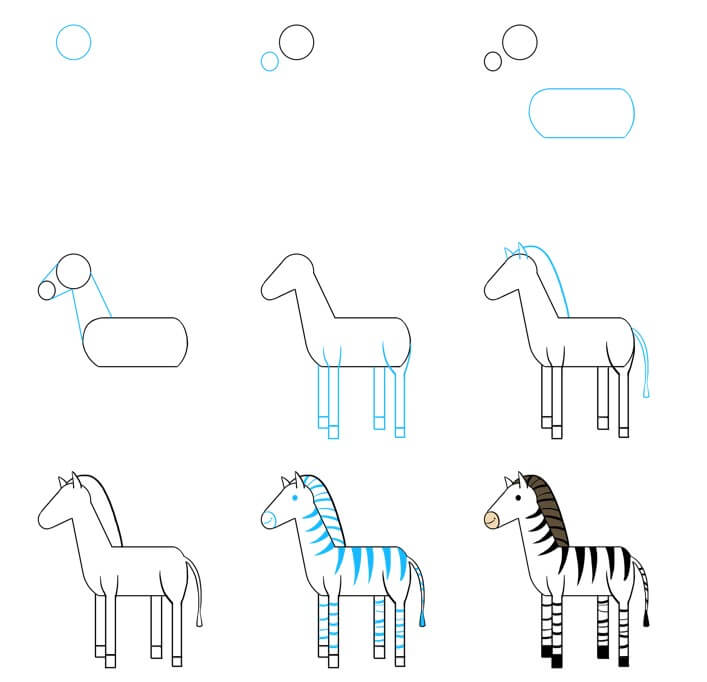 Desenhos de Zebra grátis