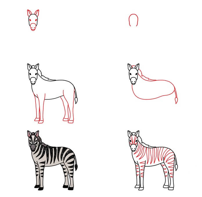 Desenhos de Zebra linda