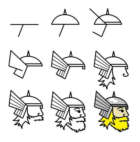 Desenhos de Cabeça de Thor