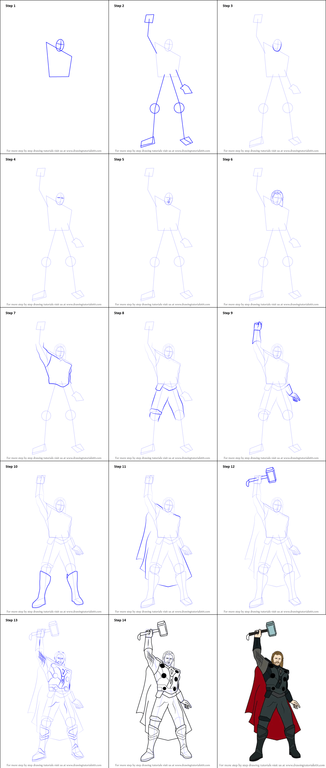 Desenhos de Detalhe de Thor