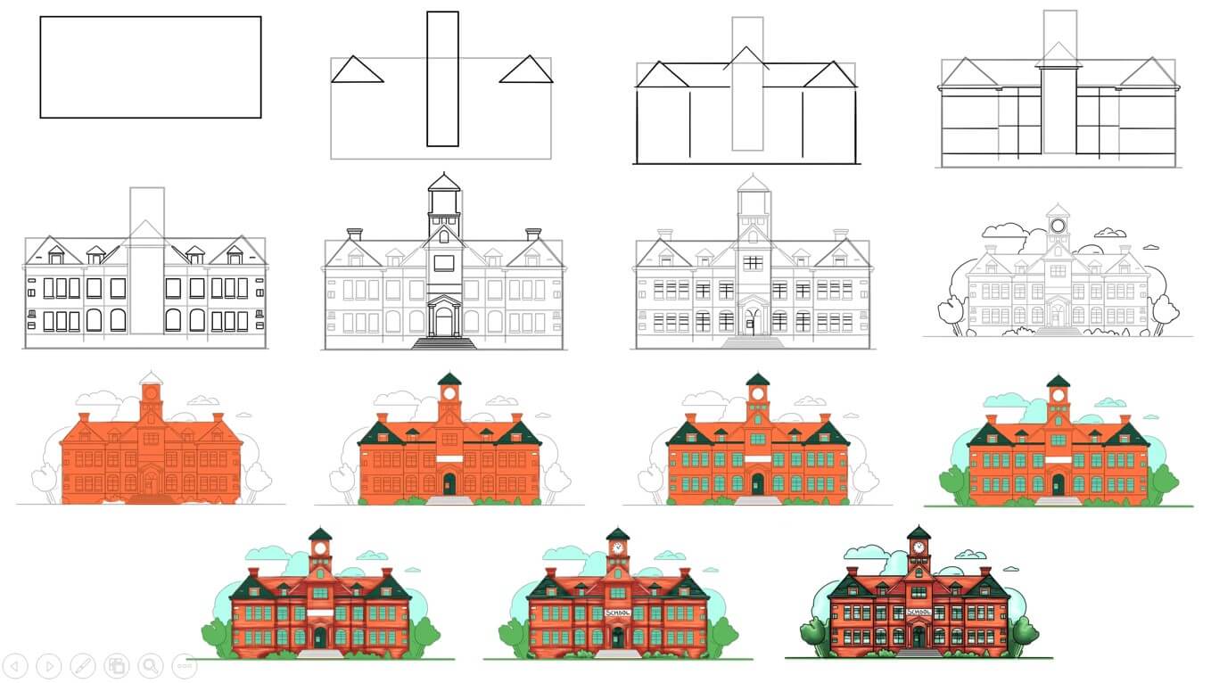 Desenhos de Escola Grande