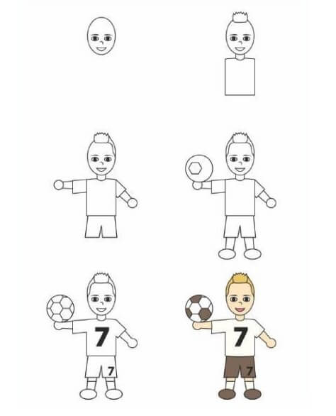 Desenhos de Ideia de jogador de futebol (3)