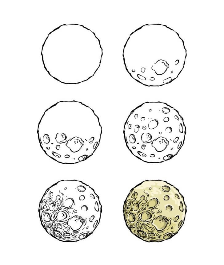Desenhos de Imagem da lua cheia