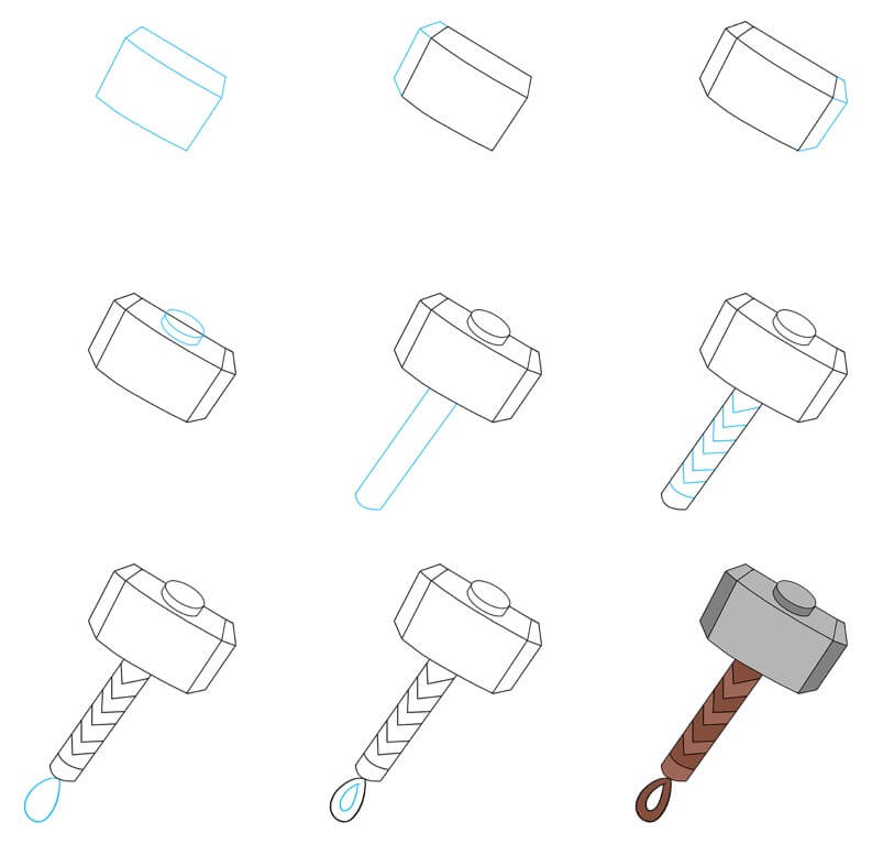 Desenhos de Imagem do martelo de Thor