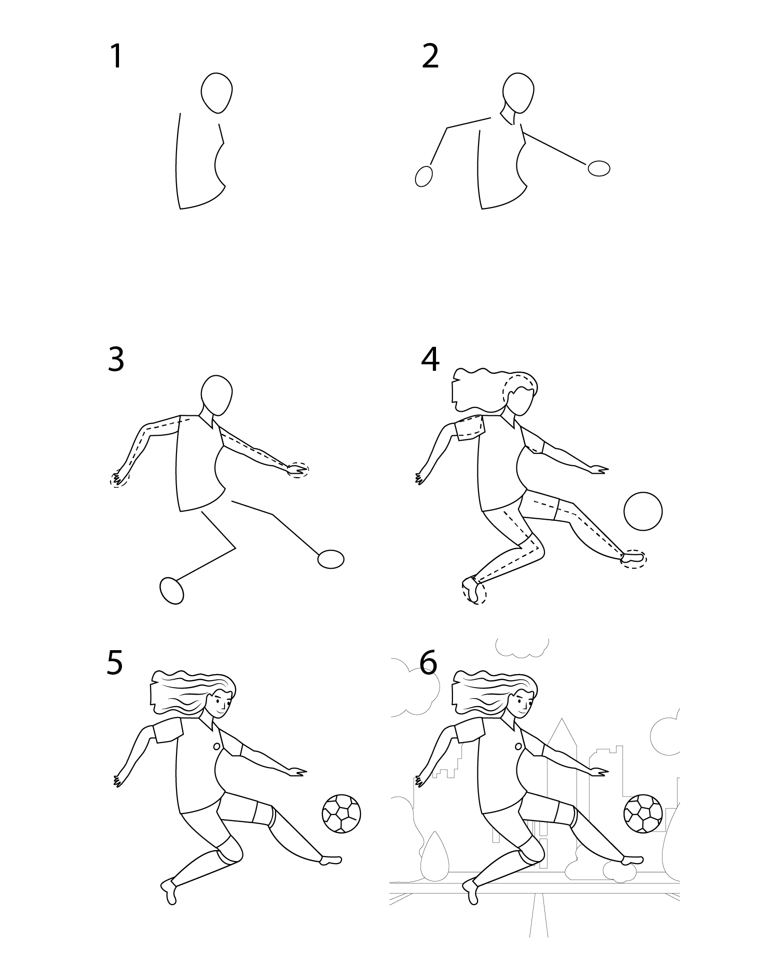 Desenhos de Jogadora feminina