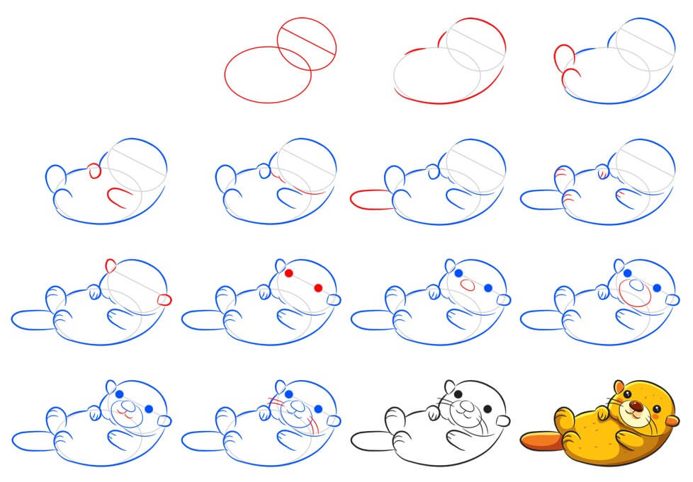 Desenhos de Lontra tão fofa