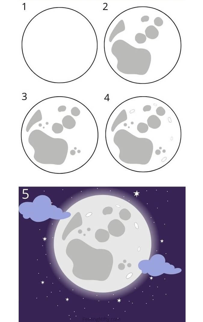 Desenhos de Lua cheia