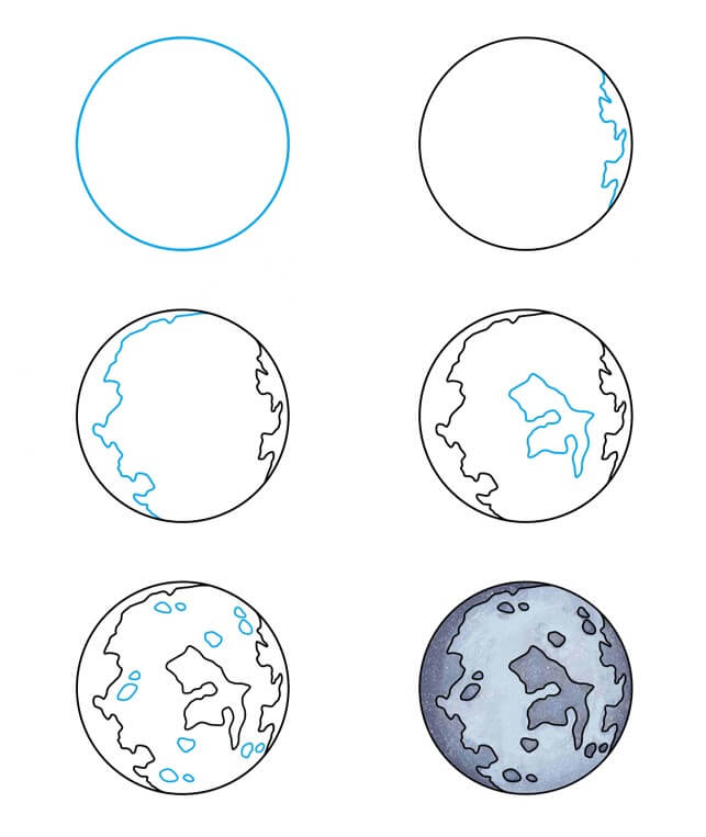 Desenhos de Lua cheia simples