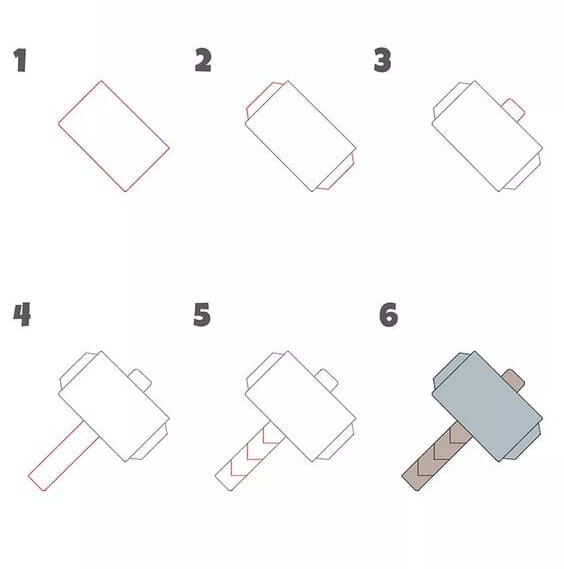 Desenhos de Martelo de Thor para imprimir