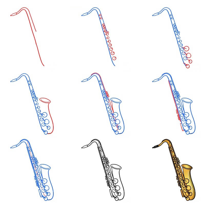 Desenhos de Saxofone