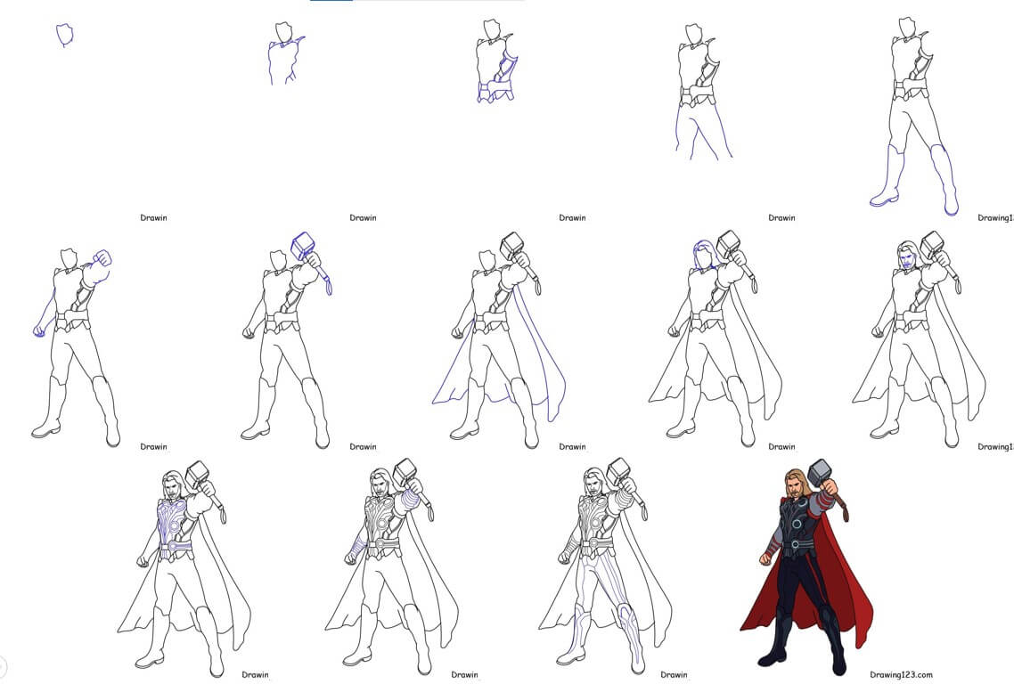 Desenhos de Thor forte