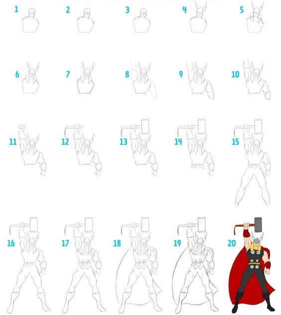 Desenhos de Thor livre