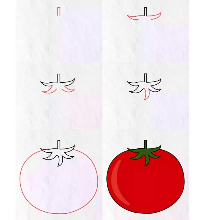 Desenhos de Tomate Grande